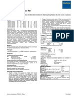 Alkaline Phosphatase FS : Components and Concentrations R1: R2: Storage Instructions and Reagent Stability