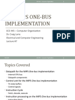 ECE 445 - Fall 2020 - Lecture 7 - The MIPS One-Bus Implementation