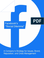 Facebook's "Social Dilemma": A Company's Strategy For Issues, Brand, Reputation, and Crisis Management