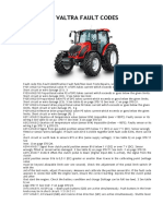 Valtra Fault Codes