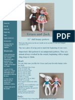 Grace and Jack: 11" Doll/bunny Pattern