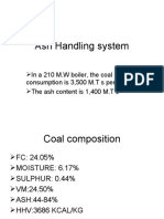 Ash Handling System: in A 210 M.W Boiler, The Coal Consumption Is 3,500 M.T S Per Day The Ash Content Is 1,400 M.T S