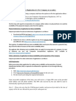 Stepwise Procedure For Company Incorporation