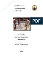 Research Report Of: Malay Traditional Games: Sepak Raga