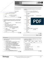 A2 UNIT 2 Test Standard