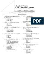 CLA Corsi D'inglese Placement Test 2 Intermedio - Avanzato