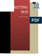 Marketing MIX: Product, Price, Place, Promotion, People, Process, Physical Evidence