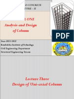 Chapter One Analysis and Design of Column: Reinforced Concrete Structure - Ii