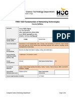 ITNW 1425 Fundamentals of Networking Technologies Course Syllabus