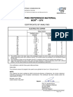 Certified Reference Material BCR - 074: Certificate of Analysis