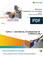 Topic 2 Historical Foundations of Curriculum