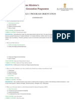 Module I: Program Orientation: Answer Key