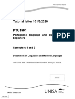 Tutorial Letter 101/3/2020: Portuguese Language and Culture For Beginners