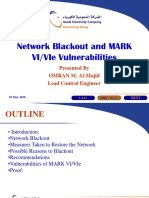 Network Blackout and Mark Vi/Vie Vulnerabilities: Presented by Omran M. Al-Majid Lead Control Engineer