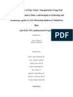 Green Synthesis of Zinc Oxide Nanoparticles Using Fruit Extract of Citrus X Microcarpa Calamansi