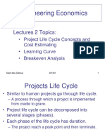 Engineering Economics: Lectures 2 Topics