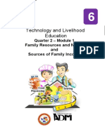 Technology and Livelihood Education: Family Resources and Needs and Sources of Family Income