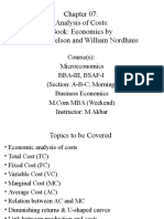 Analysis of Costs: Book: Economics by Paul Samuelson and William Nordhaus