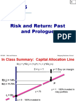 Risk and Return: Past and Prologue