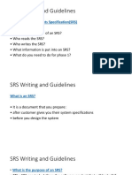 SRS Writing and Guidelines: Software Requirements Specification (SRS)