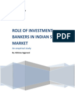 Role of Investment Bankers in Indian Stock Market: An Empirical Study