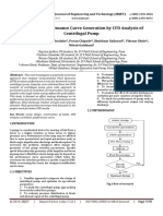 Design and Performance Curve Generation by CFD Analysis of Centrifugal Pump