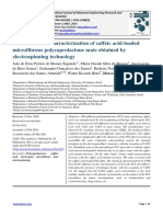 Production and Characterization of Caffeic Acid-Loaded Microfibrous Polycaprolactone Mats Obtained by Electrospinning Technology