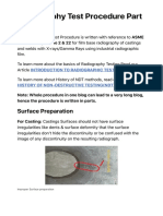 Radiography Test Procedure Part - 1