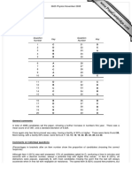 Physics: Paper 0625/01 Multiple Choice