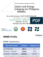 Low Carbon and Energy Efficiency Initiatives For Philippine Msmes