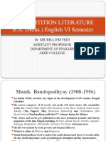 Dse - Partition Literature B.A. (Hons.) English VI Semester