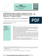 A Retrospective Study of Systemic Treatment of Severe Atopic Dermatitis With Azathioprine - Effectiveness and Tolerance in 11 Pediatric Patients