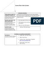 Lesson Plan-Solar System