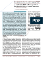 Local Governance and Sustainability in Municipal Waste Management in The Mfoundi Division, Yaounde Cameroon