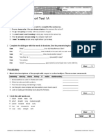 Introduction Unit Short Test 1A: Grammar