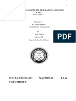 Hidayatullah National LAW University: Non Performing Assets: Its Regulation and Role of Rbi