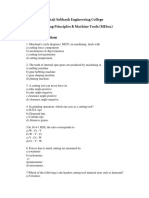 Machining Principles & Machine Tools