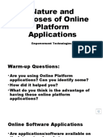 Lesson Day 8 - Nature and Purposes of Online Applications