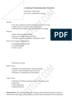 Noise in Analog Communication Systems