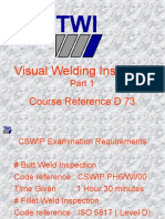 Visual Welding Inspector: Course Reference D 73