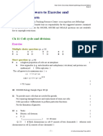 Suggested Answers To Exercise and Reading To Learn: CH 11 Cell Cycle and Division