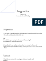 Chapter 10 Pragmatics