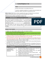 Labour/Employee Cost: Classification of Labor Cost