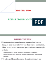 Chapter Two: Linear Programming (LP)