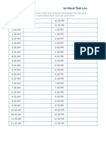 24 Hour Time Log