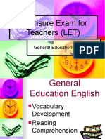 Licensure Exam For Teachers - Vocab2016 - CSU