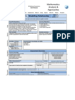 Modelling Relationship: Mathematics: Analysis & Approaches