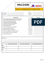 Checklist T & C Diesel Pump