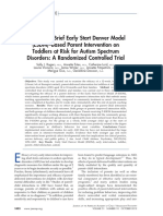 Effects of A Brief Early Start Denver Model (ESDM) - Based Parent Intervention On Toddlers at Risk For Autism Spectrum Disorders A Randomized Controlled Trial