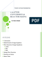 Conversion & Reactor Sizing: Reaction Engineering